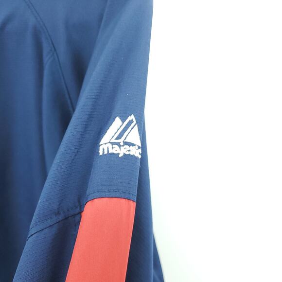 MLB Boston Red Sox Men's Majestic Windbreaker Jacket 1/4 Zip Cool Base XL - Picture 12 of 14